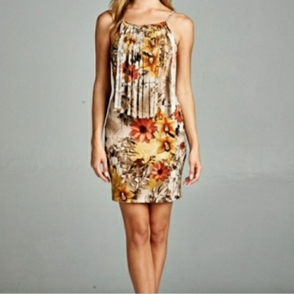 Floral Fringe Body Dress - Picture 2 of 3